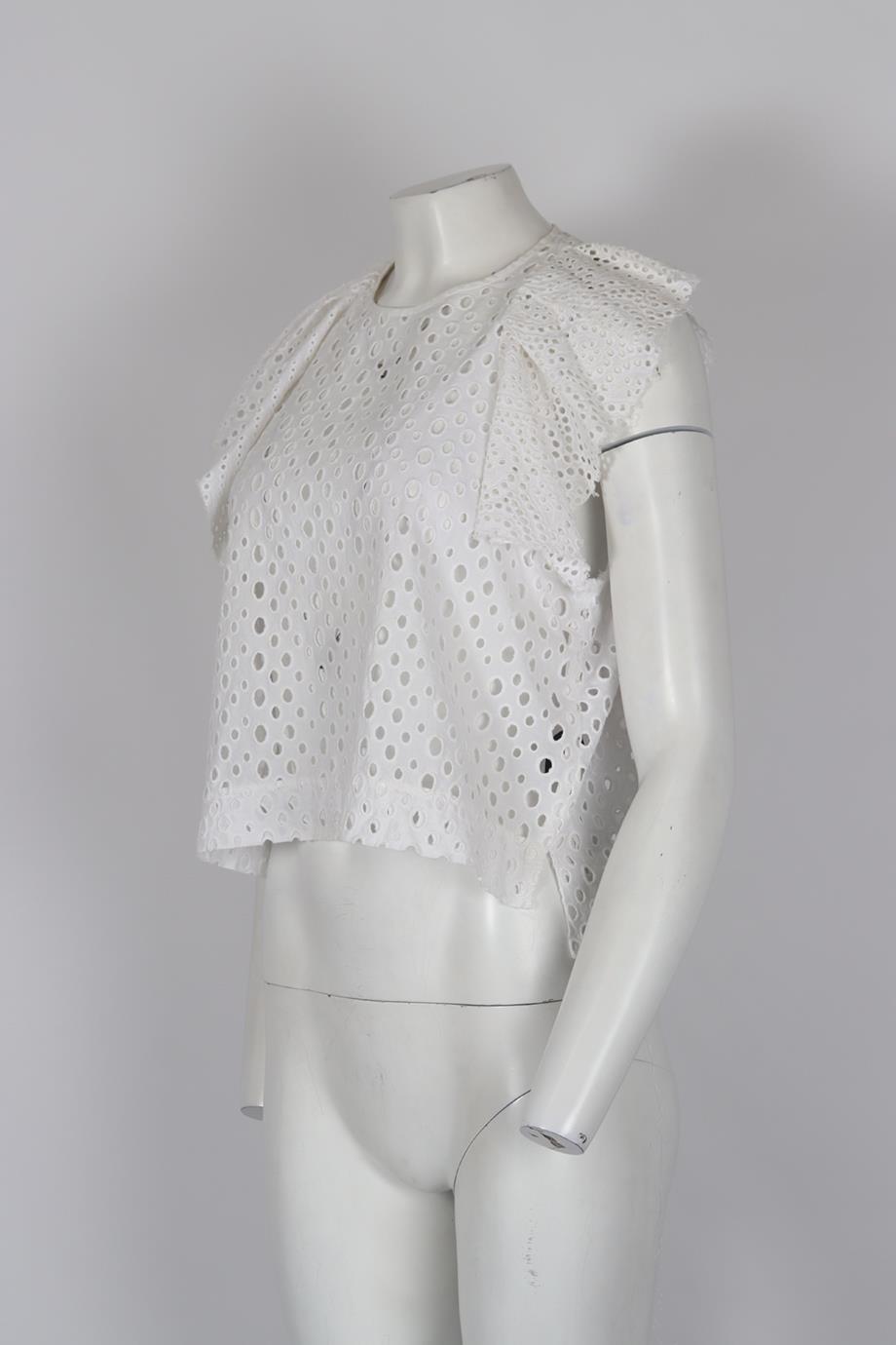 ISABEL MARANT RUFFLED COTTON TOP FR 36 UK 8