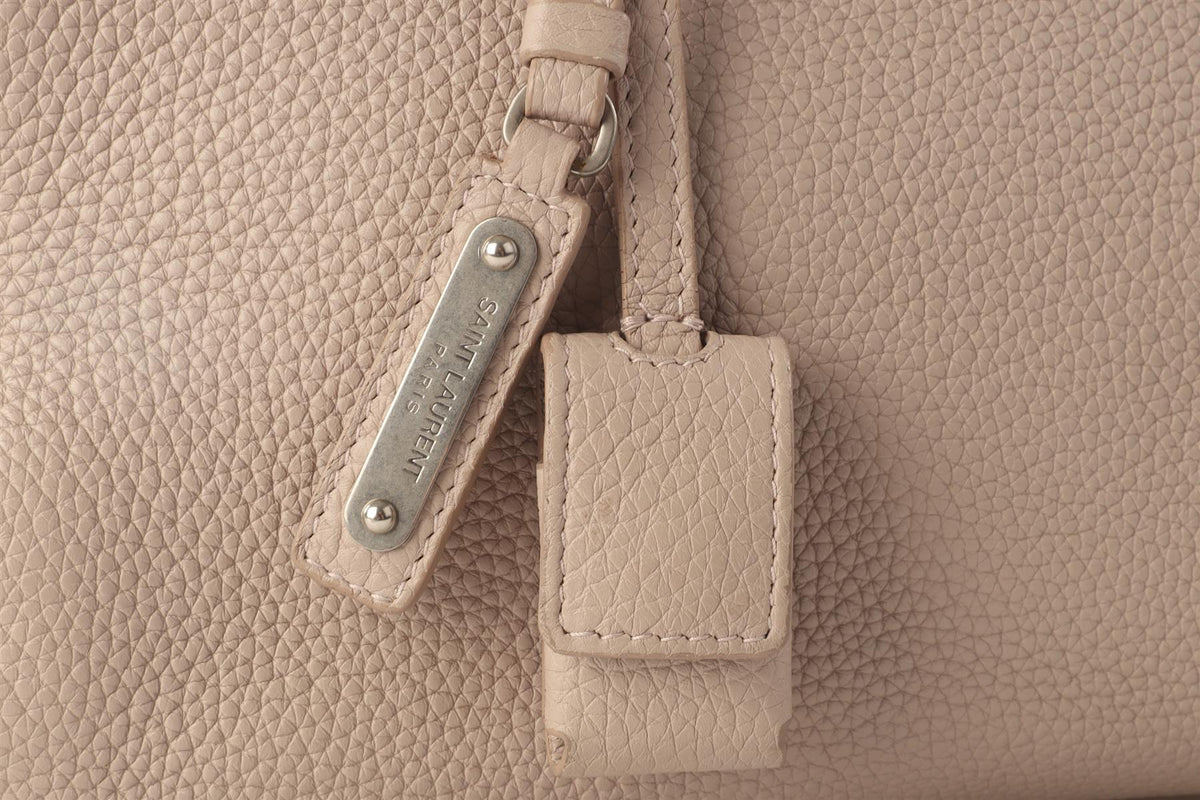 SAINT LAURENT PINK SAC DE JOUR BABY LEATHER TOTE BAG