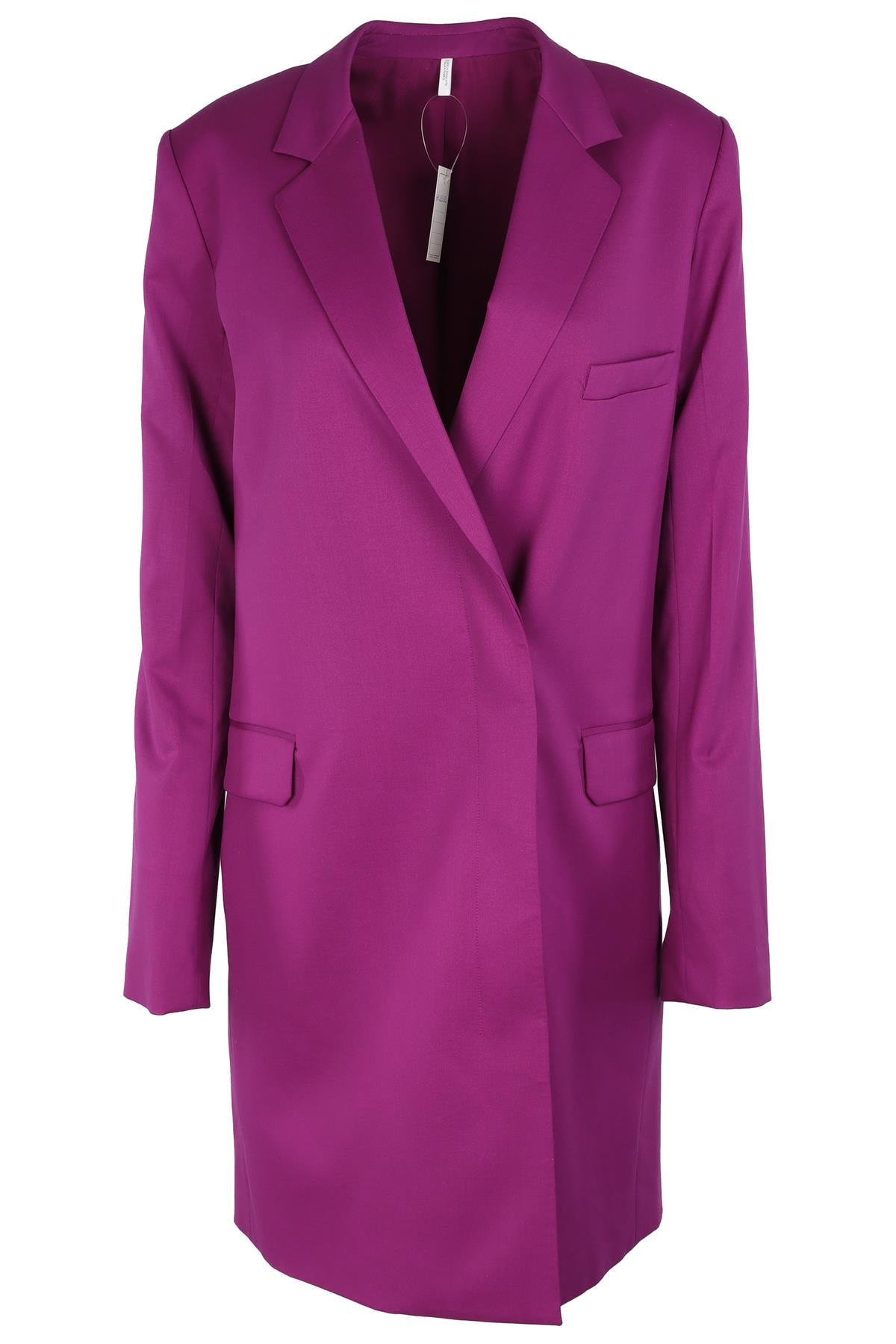 HELMUT LANG PURPLE WOOL DRESS UK 8