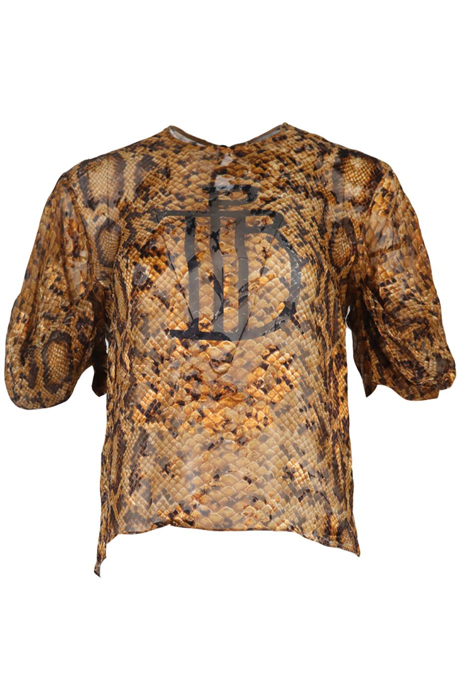 PREEN BY THORNTON BREGAZZI PRINTED SATIN TOP SMALL