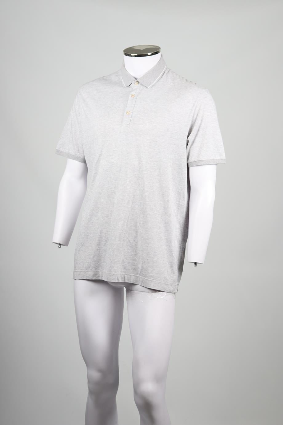 LORO PIANA MEN'S COTTON BLEND POLO SHIRT XLARGE