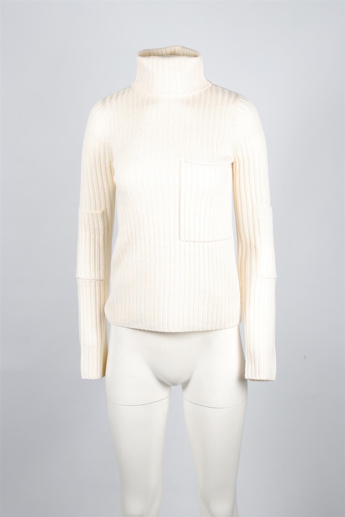 JOSEPH CREAM WOOL SWEATER SMALL