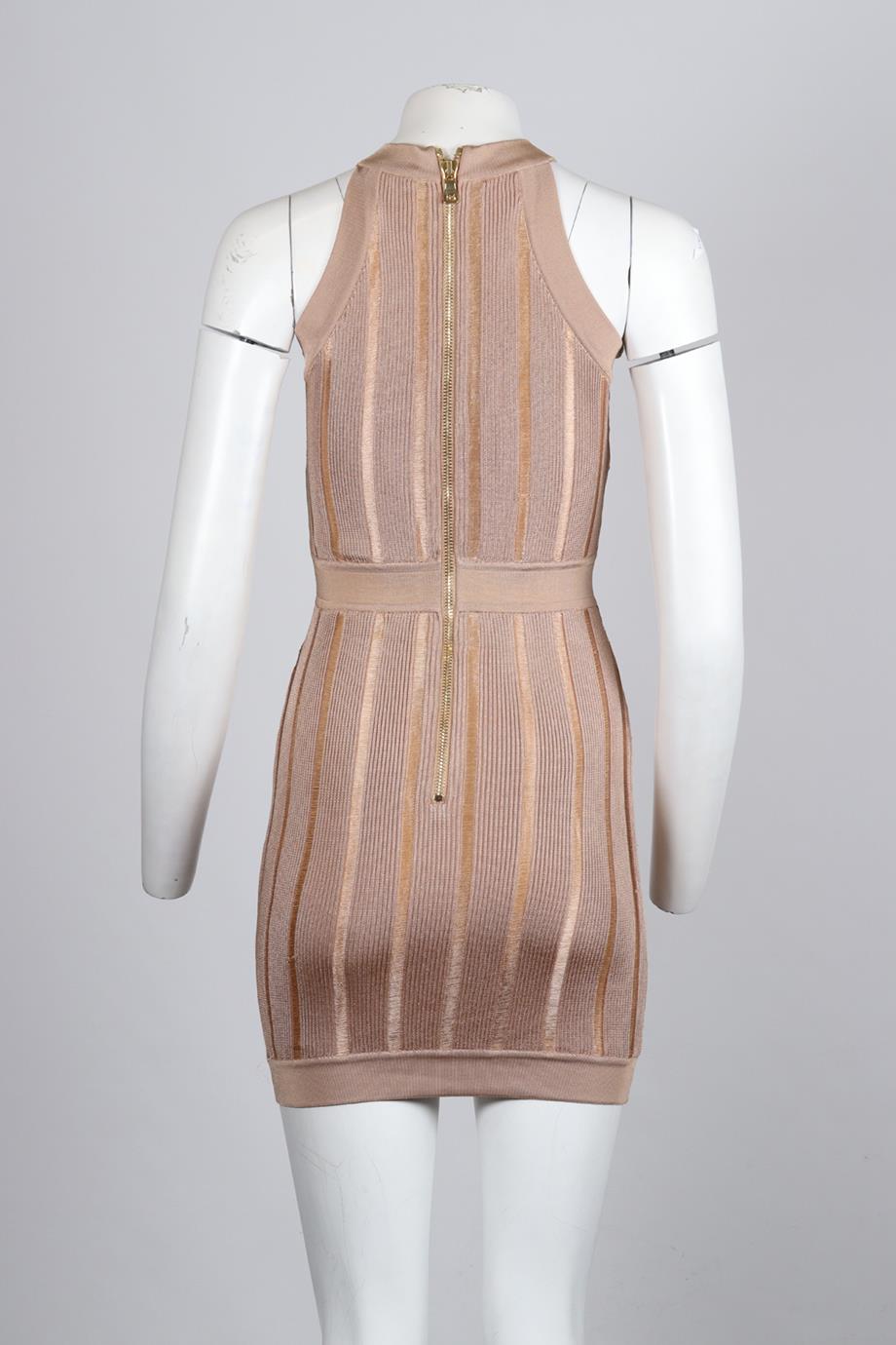 BALMAIN STRETCH KNIT MINI DRESS FR 36 UK 8