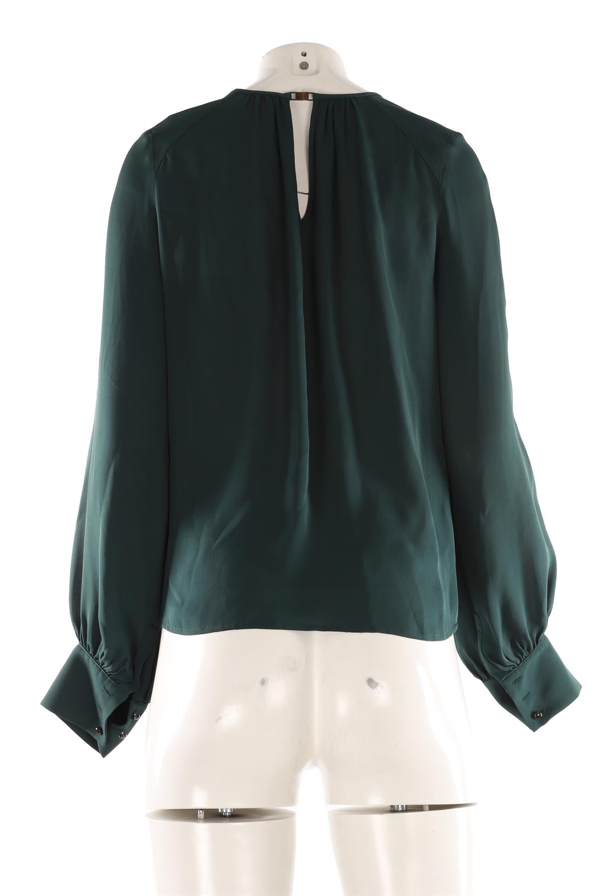 GREEN SILK TOP
