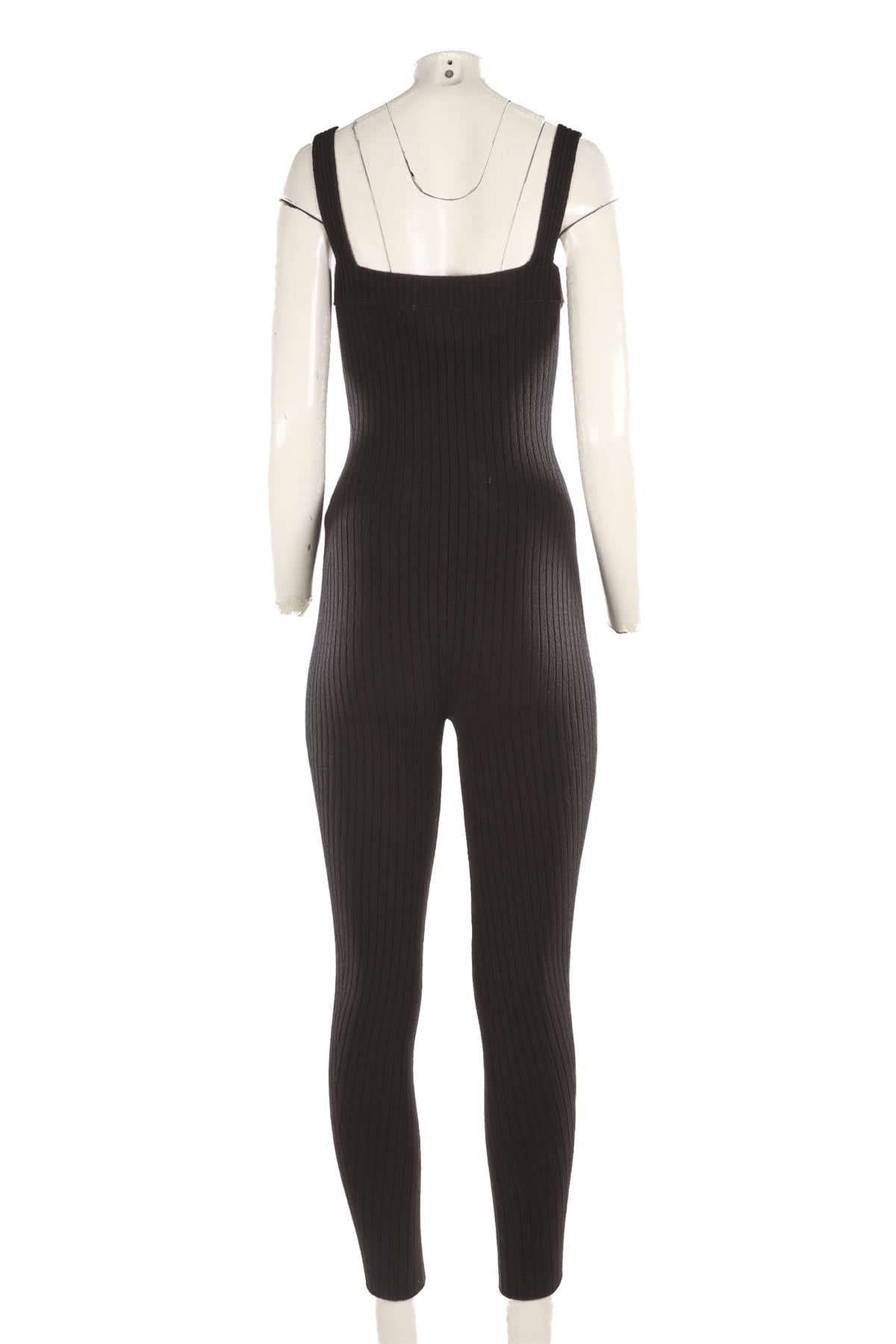 LOUIS VUITTON BLACK WOOL JUMPSUIT SMALL