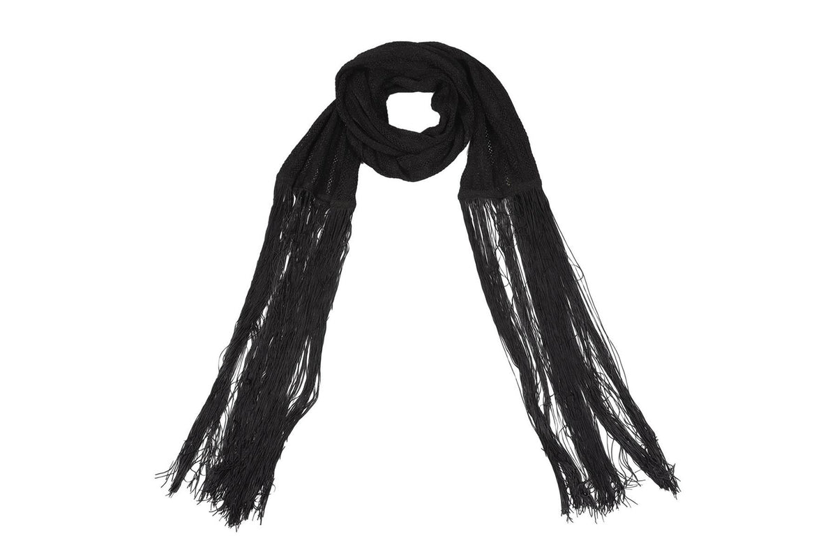 ELIE SAAB BLACK KNIT SCARF