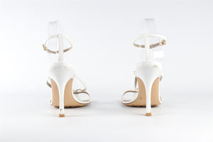 BOTTEGA VENETA WHITE LEATHER SANDALS EU 39.5 UK 6.5 US 9.5