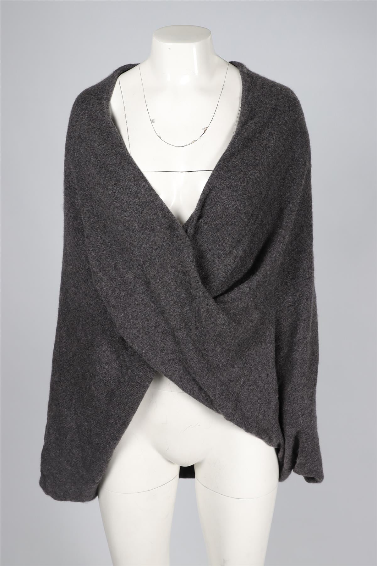 WHITE + WARREN GREY CASHMERE SWEATER XSMALL/SMALL
