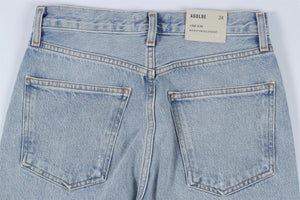 AGOLDE BLUE HIGH RISE STRAIGHT LEG JEANS W24 UK 6