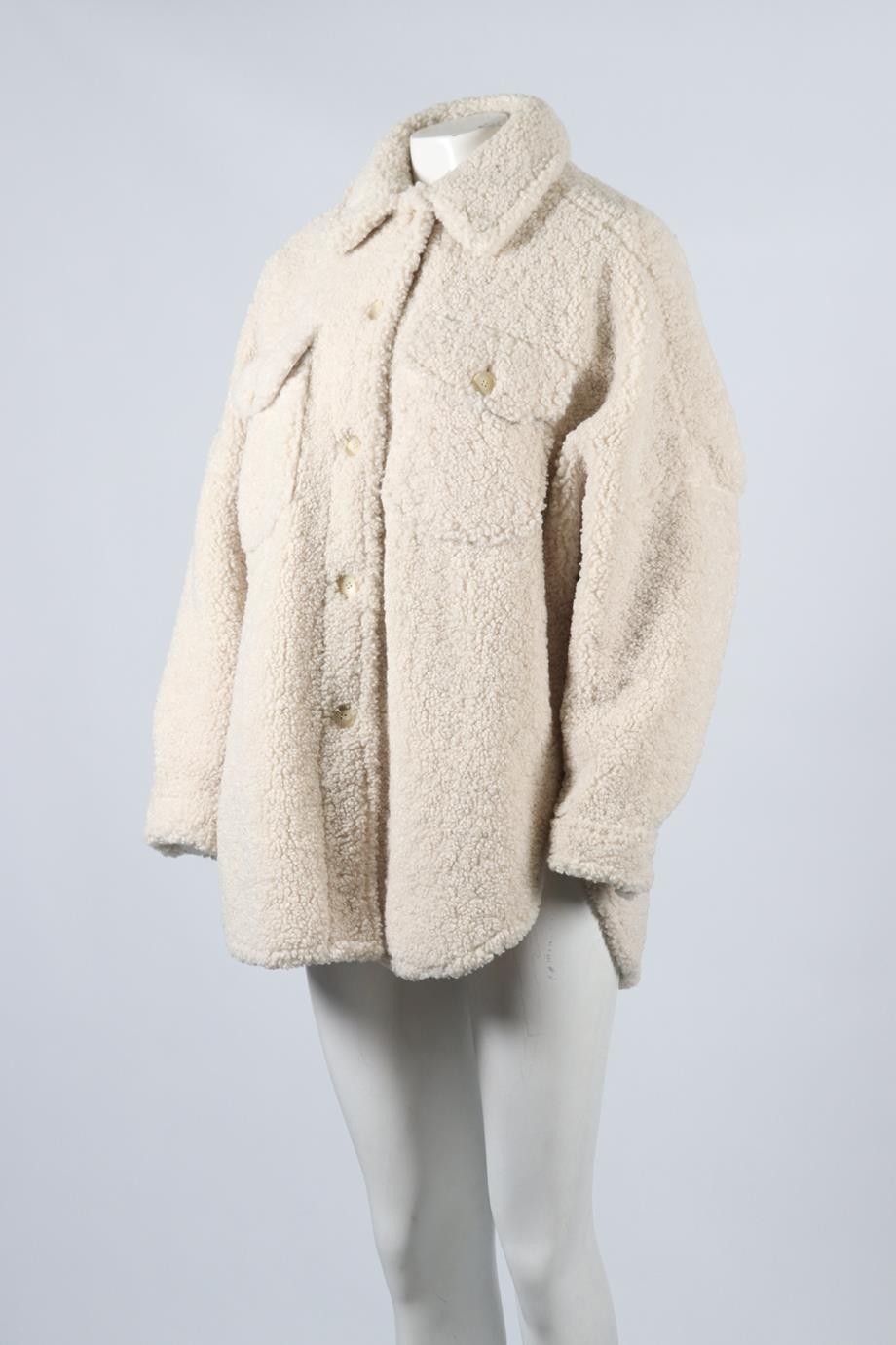 A.L.C. FAUX SHEARLING SHIRT SMALL