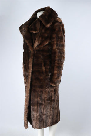 GUCCI BROWN FAUX FUR COAT IT 46 UK 14