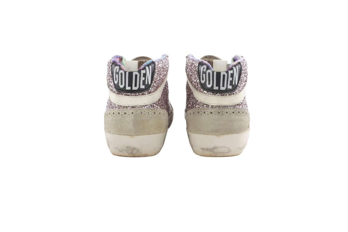 GOLDEN GOOSE MIDSTAR PINK GLITTER SNEAKERS EU 39 UK 6 US 9