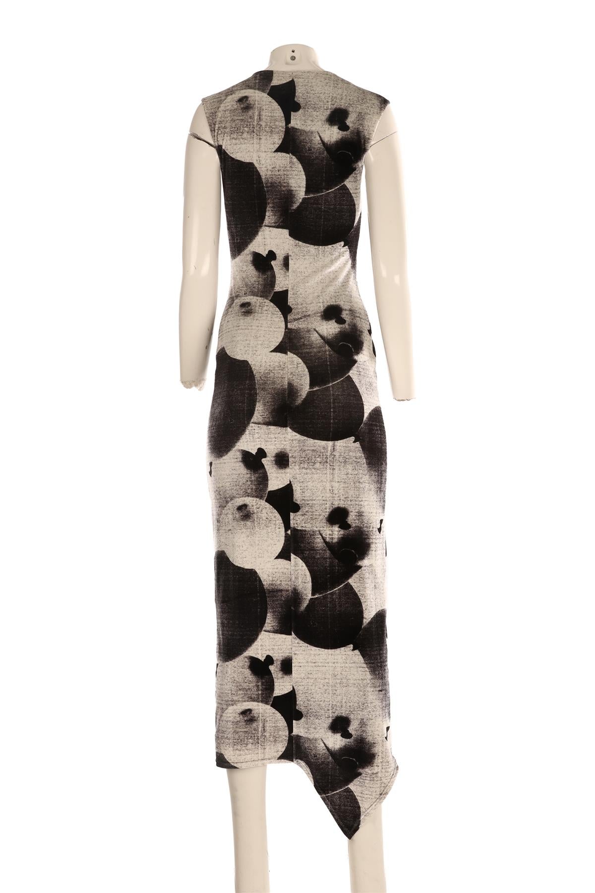 LOEWE GREY VELVET MAXI DRESS FR 36 UK 8