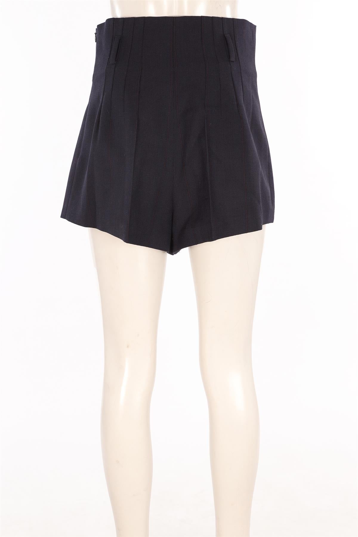 PRADA NAVY WOOL SHORTS FR 38 UK 10