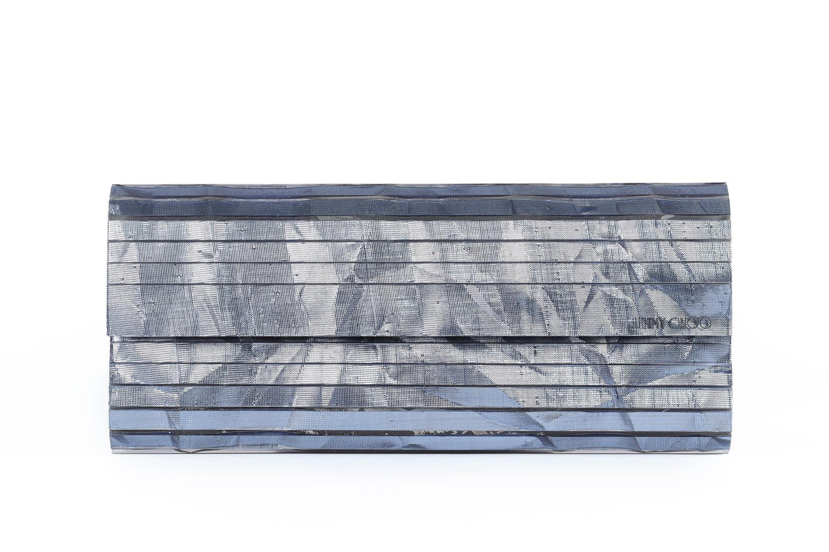 JIMMY CHOO BLUE SWEETIE ACRYLIC CLUTCH