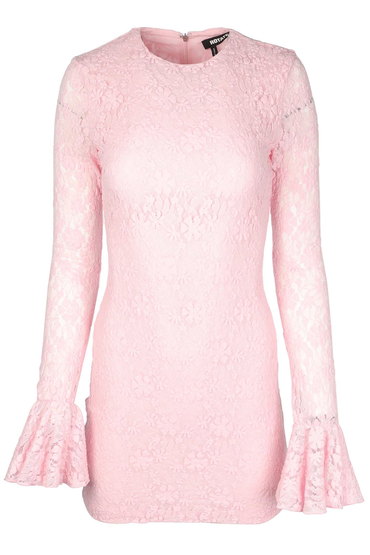 ROTATE BIRGER CHRISTENSEN PINK LACE MINI DRESS SMALL