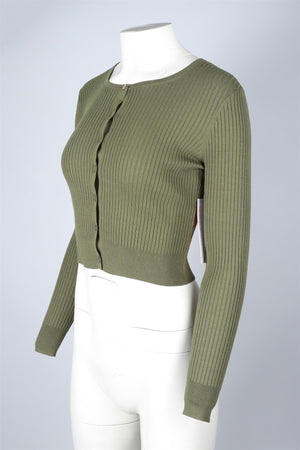 REALISATION PAR GREEN KNIT CARDIGAN XSMALL