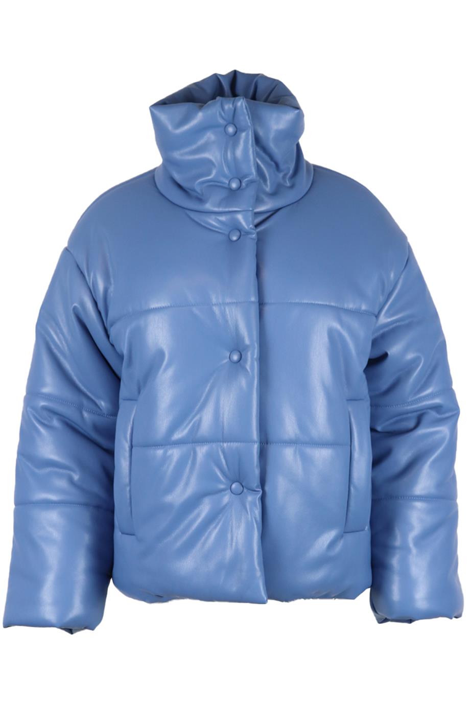 NANUSHKA QUILTED PADDED FAUX LEATHER JACKET SMALL