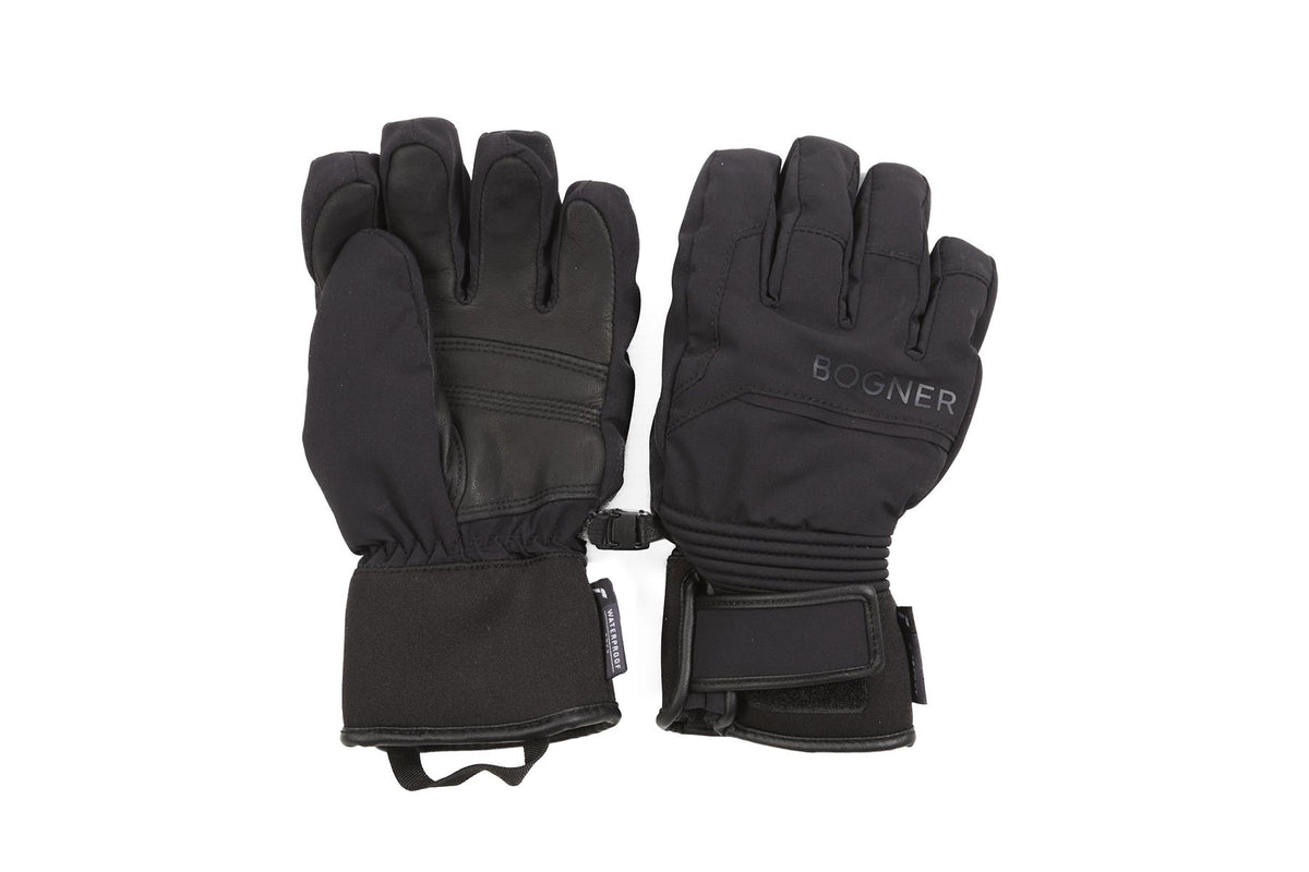 BOGNER BLACK KIDS GIRLS SKI GLOVES 8-9 YEARS