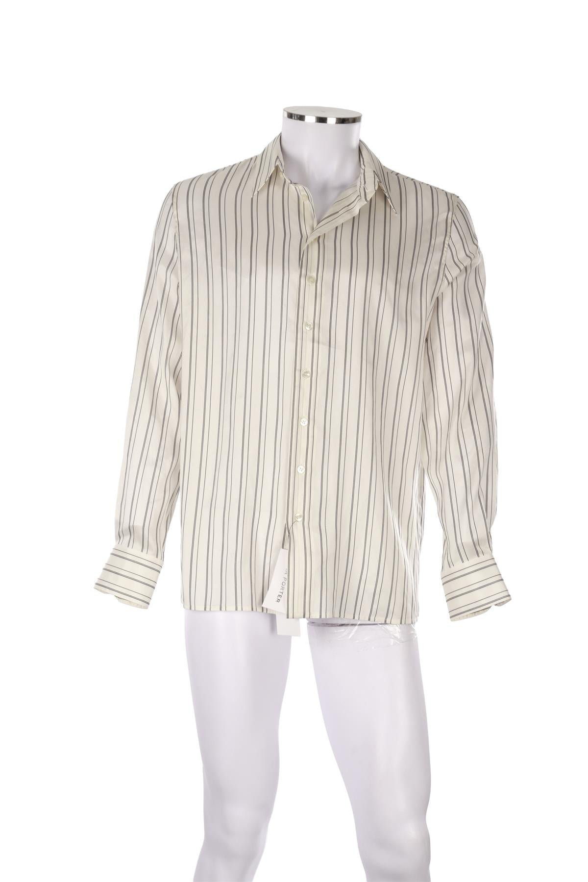WHITE MEN'S SILK SHIRT