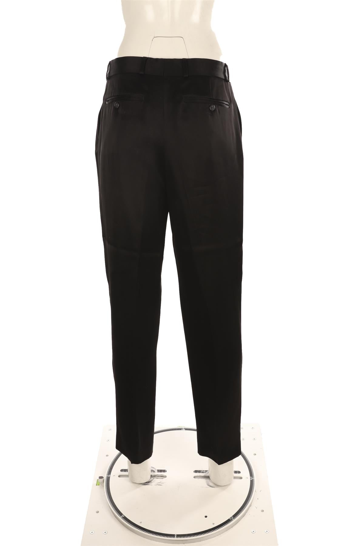 TOTEME BLACK SATIN TAPERED PANTS FR 36 UK 8