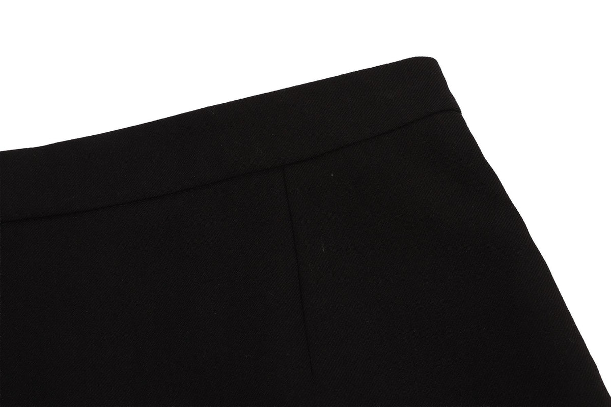 SAINT LAURENT BLACK WOOL MINI SKIRT FR 34 UK 6