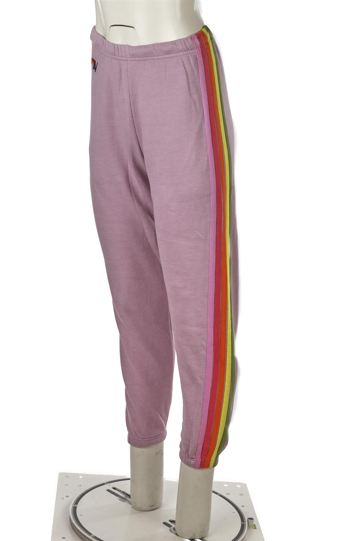 AVIATOR NATION PINK COTTON TRACK PANTS XSMALL