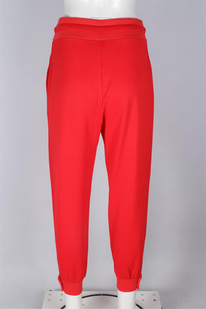 THE RANGE RED COTTON TRACK PANTS LARGE