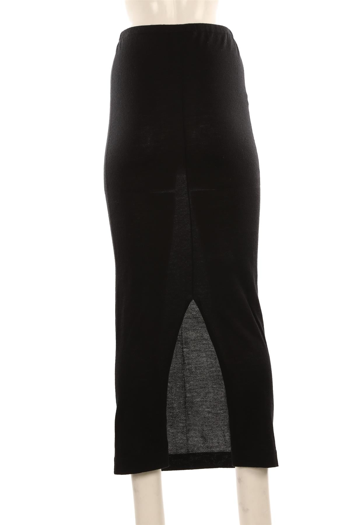 ETERNE BLACK CASHMERE MAXI SKIRT XS-SMALL
