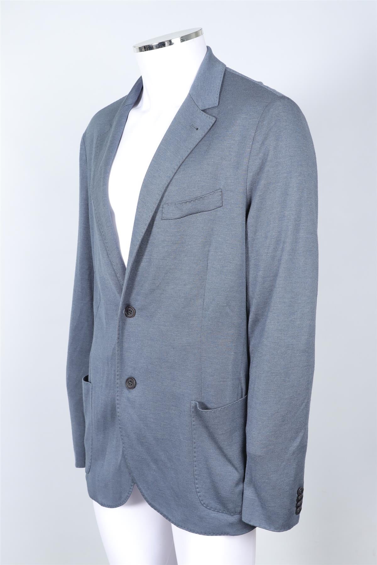 LORO PIANA BLUE MEN'S CASHMERE BLAZER IT 56 UK 46