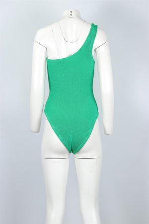 HUNZA G GREEN SWIMSUIT ONE SIZE