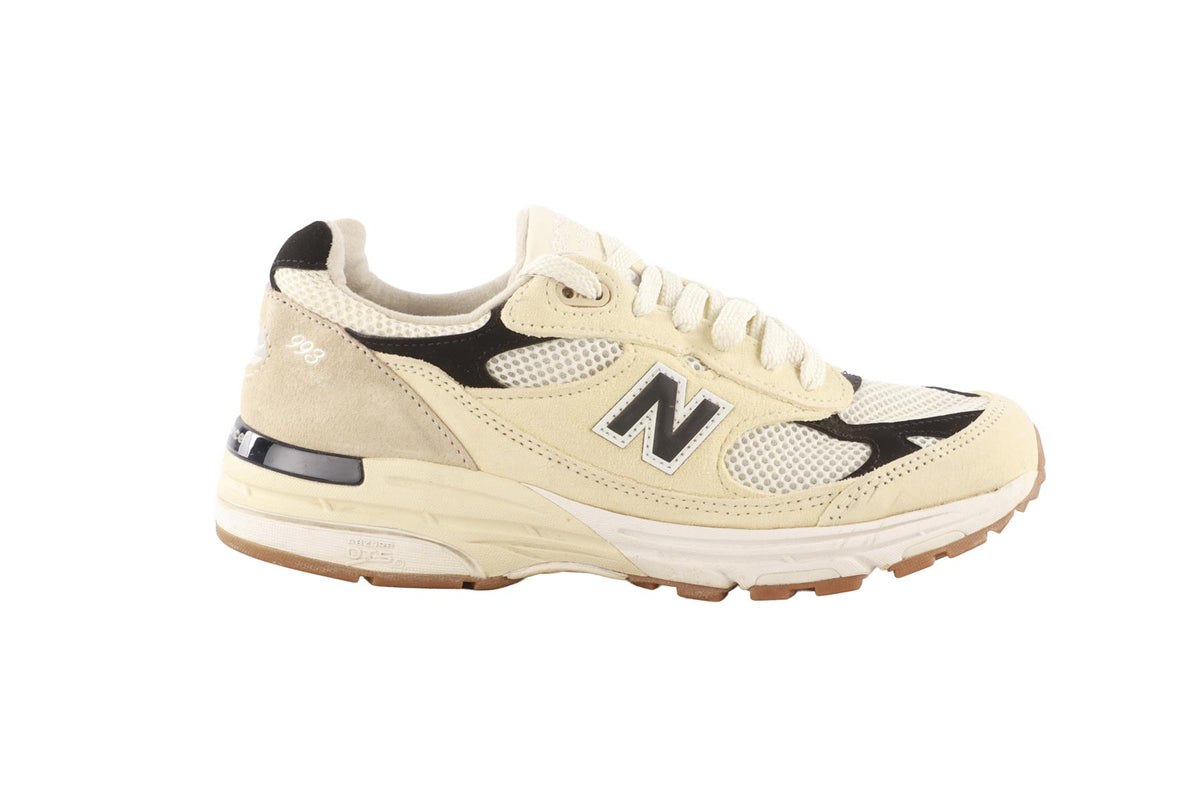 NEW BALANCE + TEDDY SANTIS CREAM 993 SEA SALT BLACK SNEAKERS EU 38.5 UK 5.5 US 6
