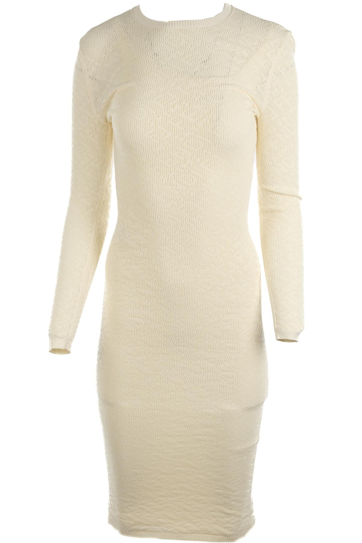 FENDI + SKIMS IVORY KNIT MIDI DRESS IT 38 UK 6