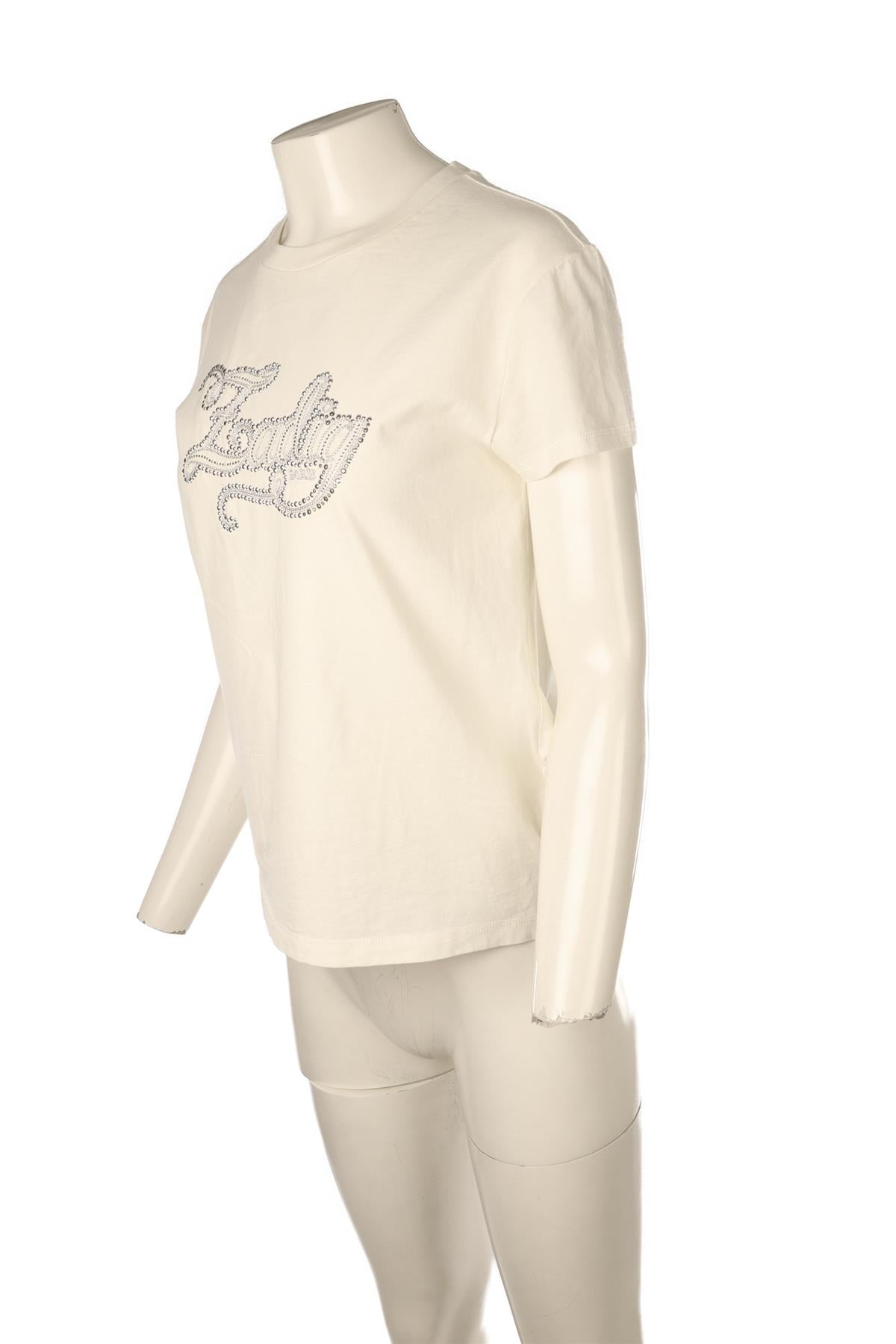 ZADIG & VOLTAIRE WHITE COTTON T-SHIRT XSMALL