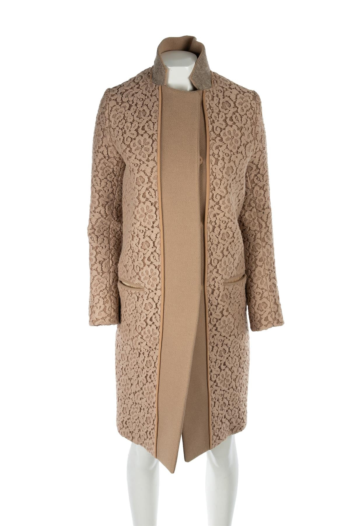 CHLOÉ PINK WOOL COAT FR 34 UK 6