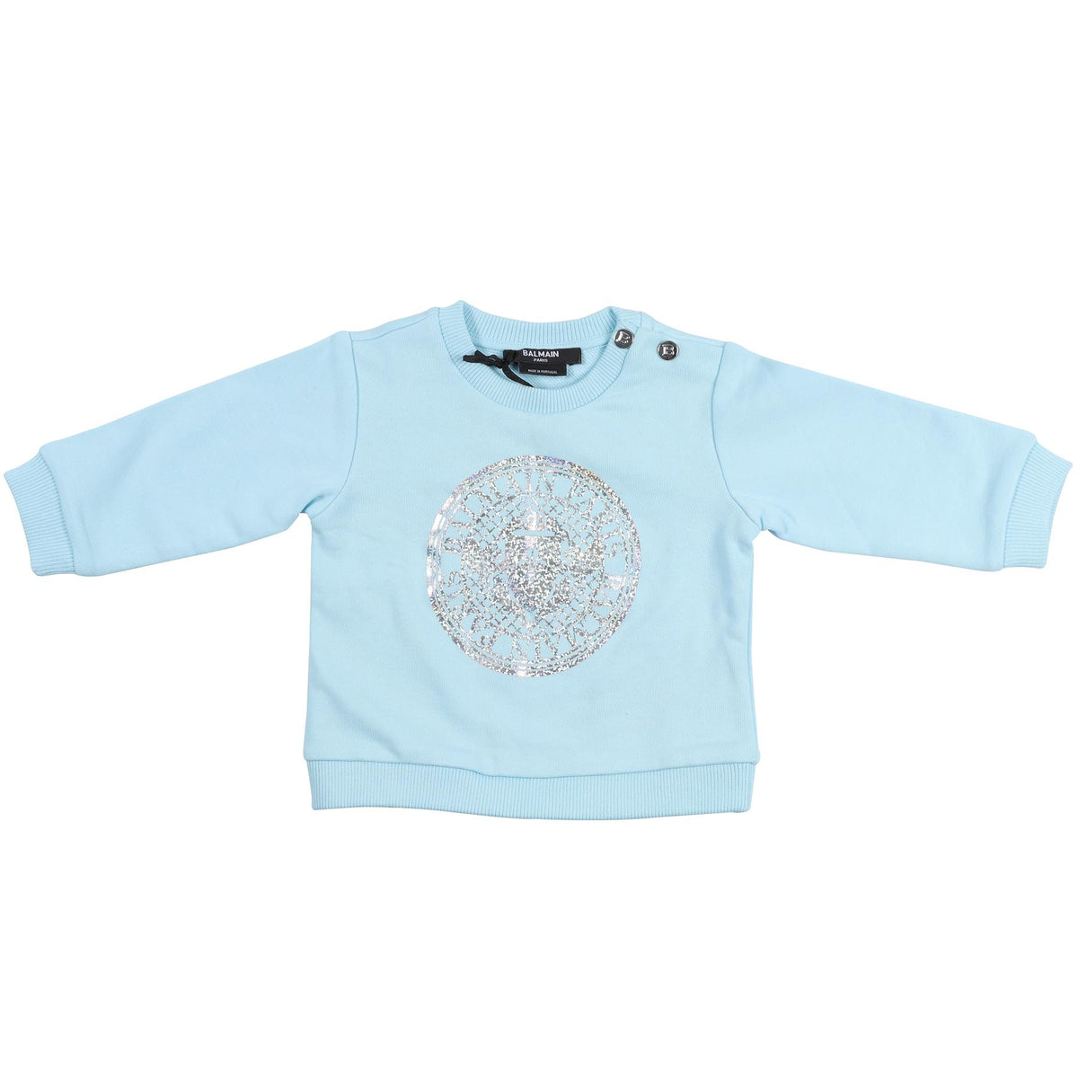 BALMAIN BLUE BABY BOYS SWEATSHIRT 9 MONTHS
