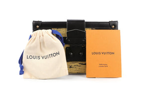 LOUIS VUITTON BLACK 2017 PETITE MALLE GOLDEN LIGHT LEATHER CLUTCH