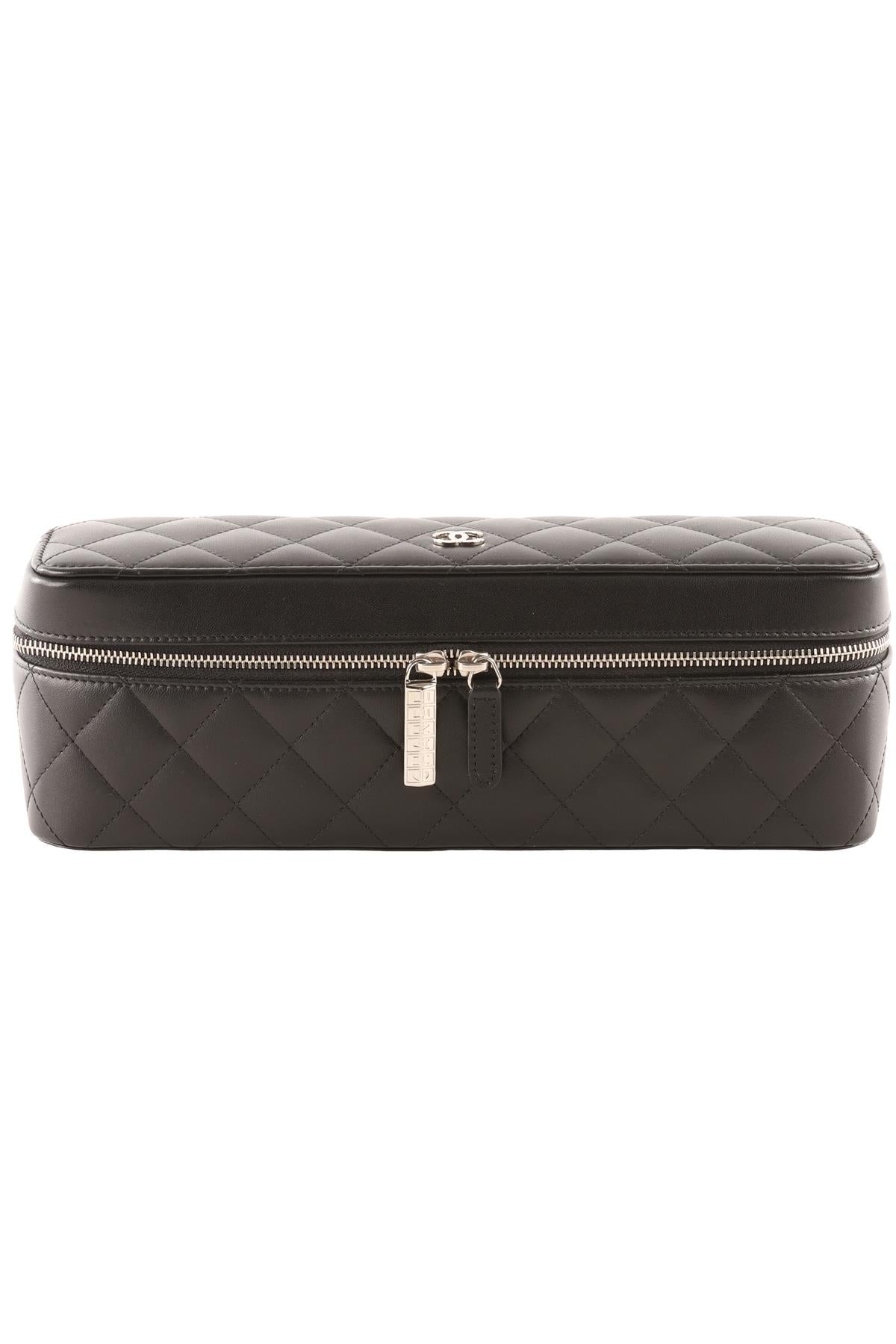 CHANEL BLACK 2016 CC QUILTED LEATHER WATCH CASE