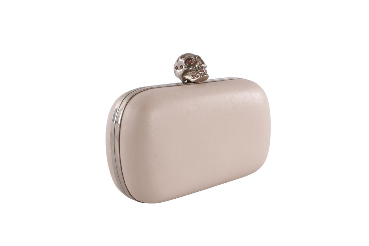 ALEXANDER MCQUEEN PINK LEATHER CLUTCH