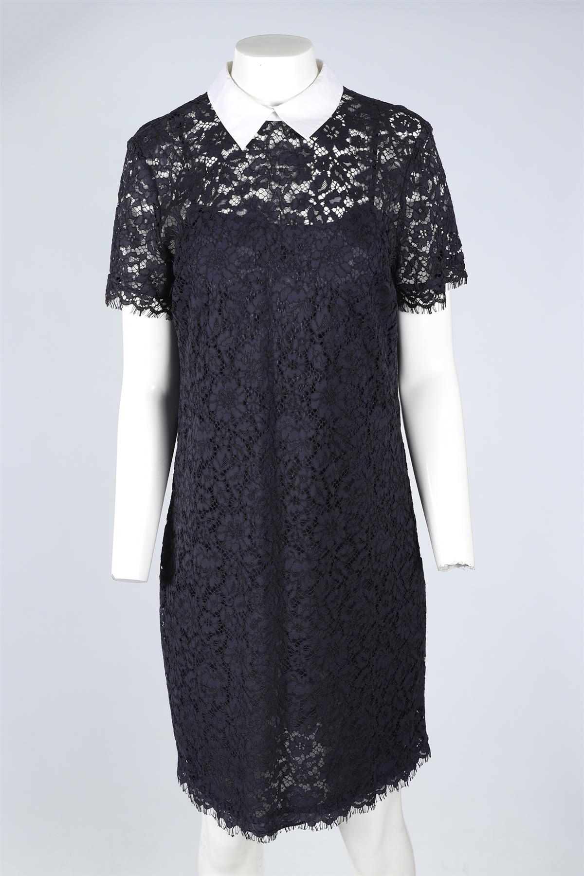 MICHAEL MICHAEL KORS NAVY LACE MINI DRESS US 10 UK 14