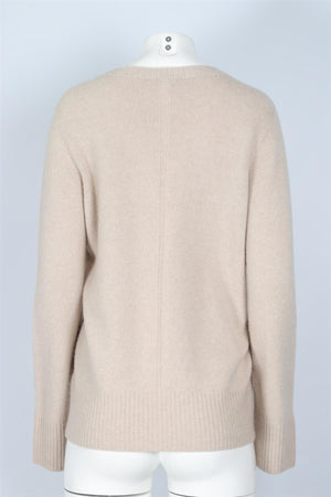 THE ROW BEIGE CASHMERE SWEATER XSMALL