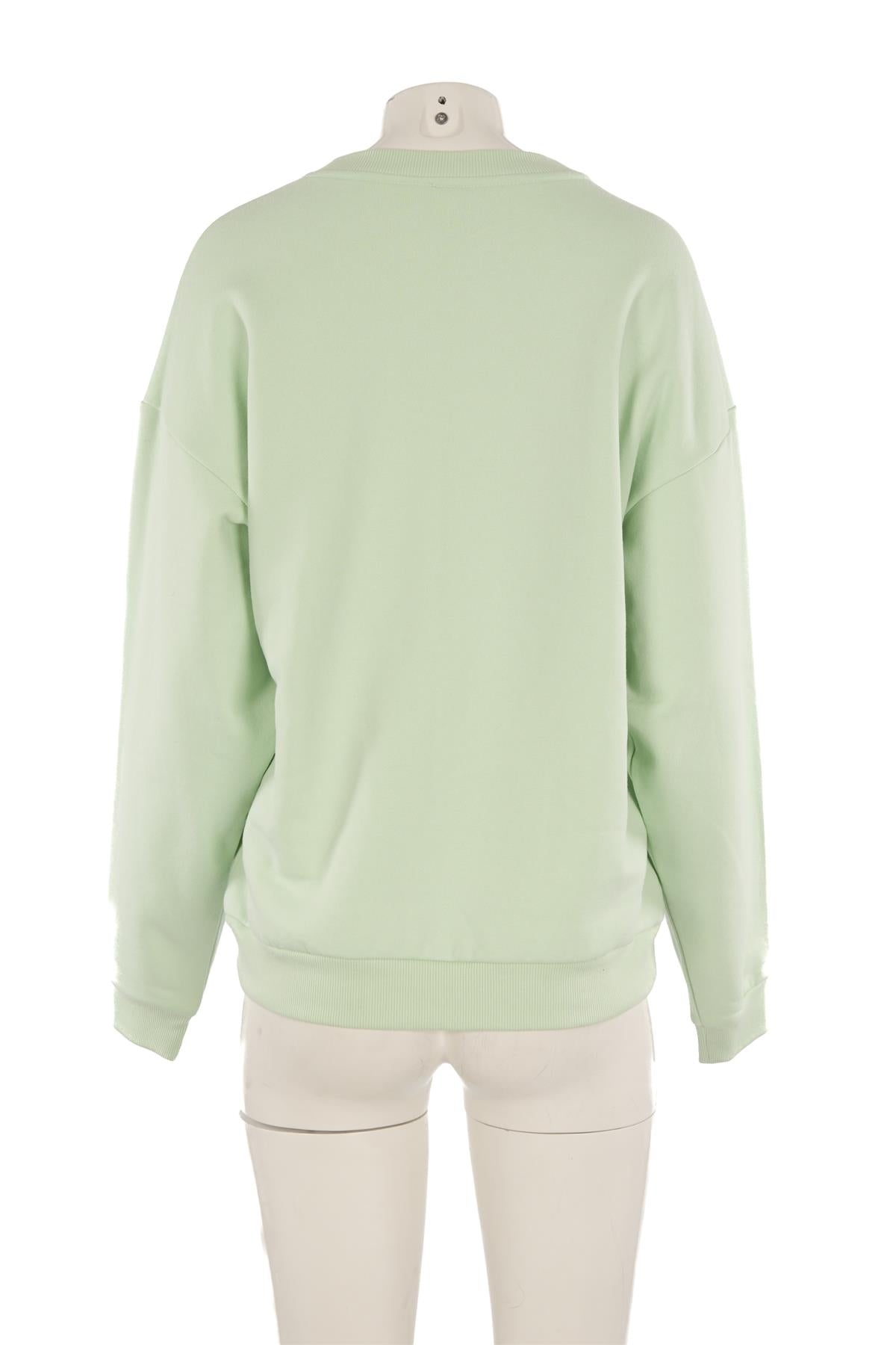 ALO YOGA GREEN COTTON SWEATSHIRT MEDIUM