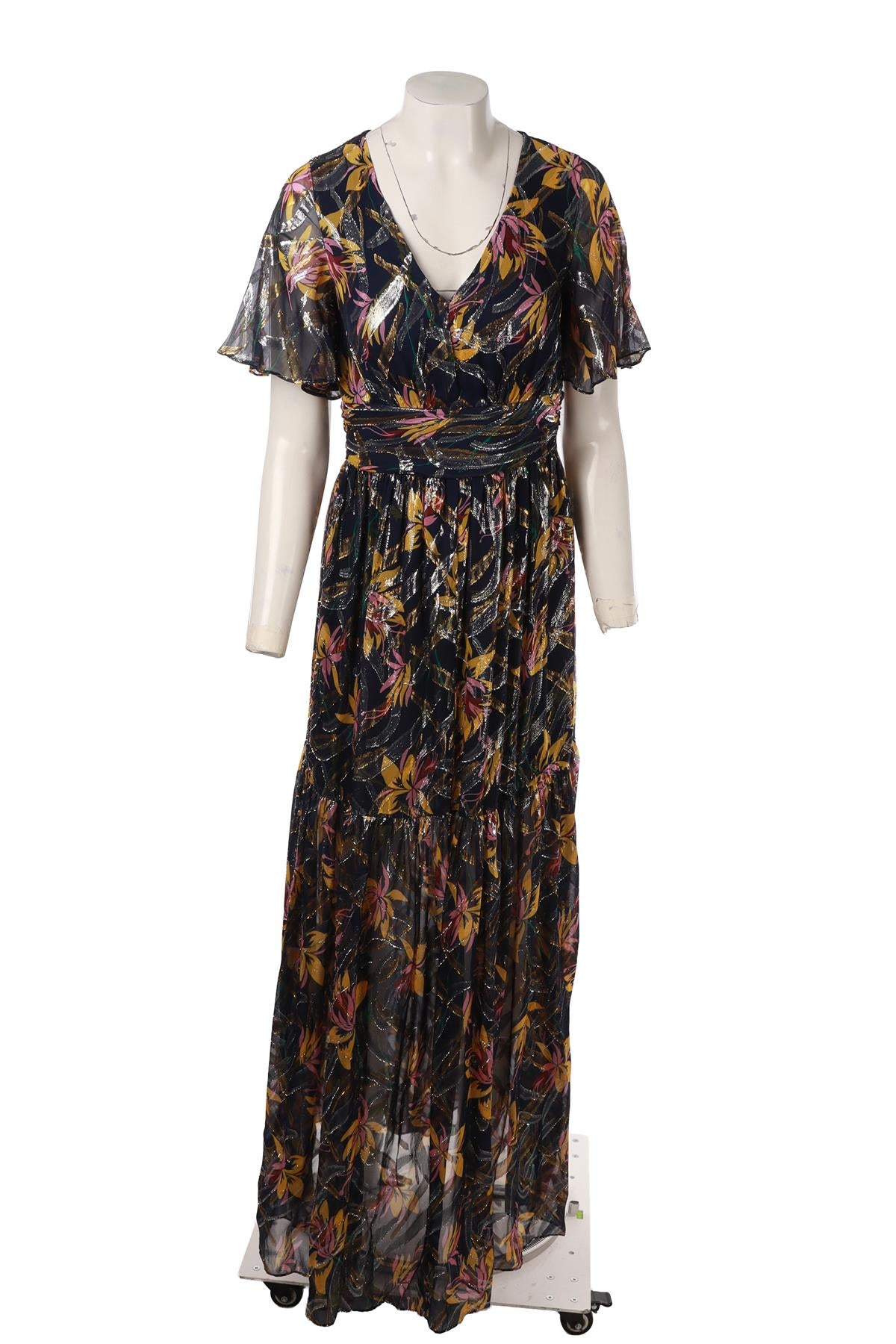 MULTI SILK MAXI DRESS