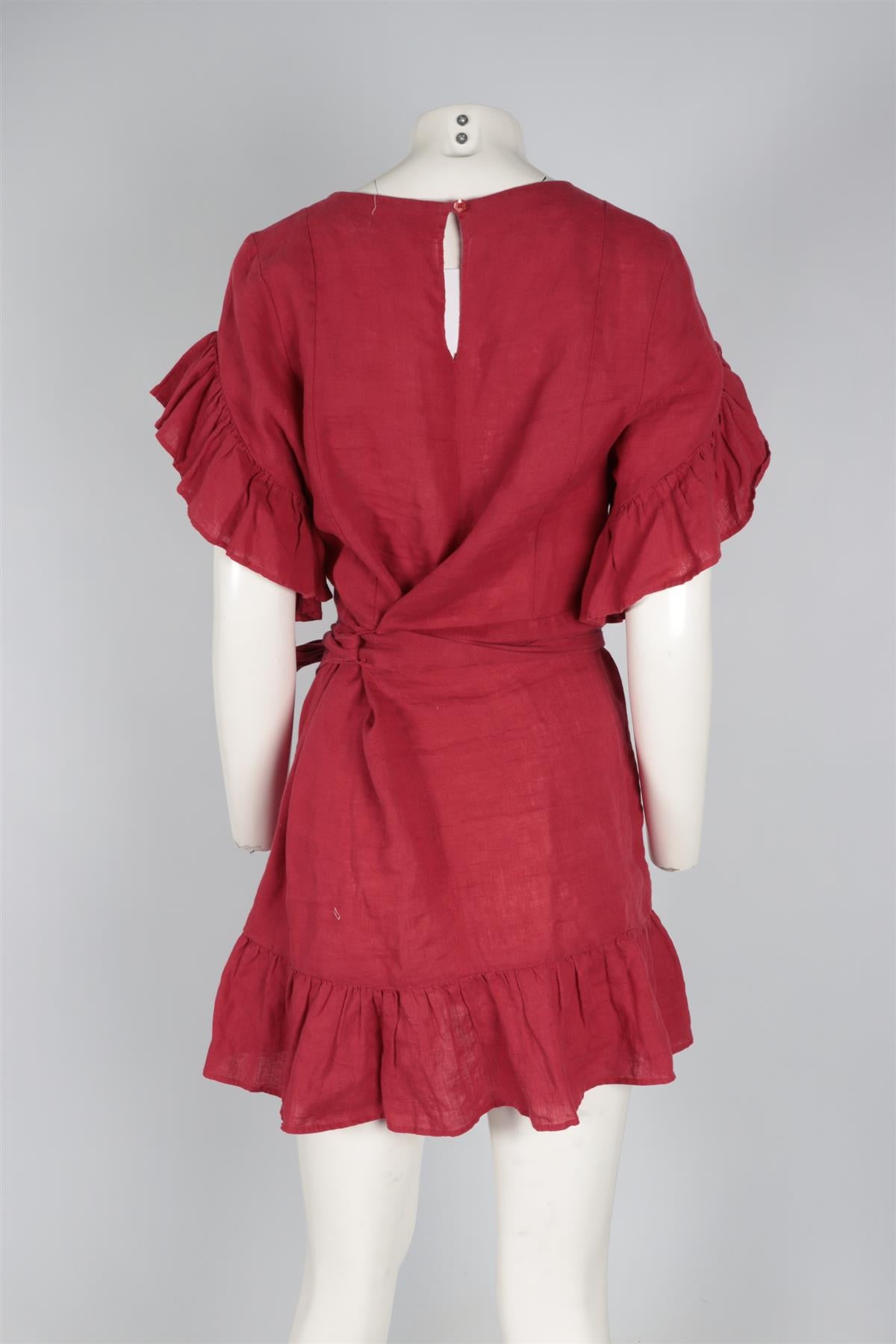 ISABEL MARANT ÉTOILE PINK LINEN MINI DRESS FR 40 UK 12