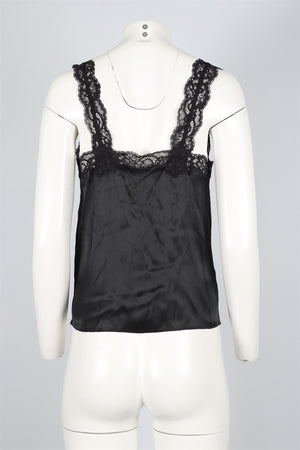 CAMI NYC BLACK SILK TOP XSMALL