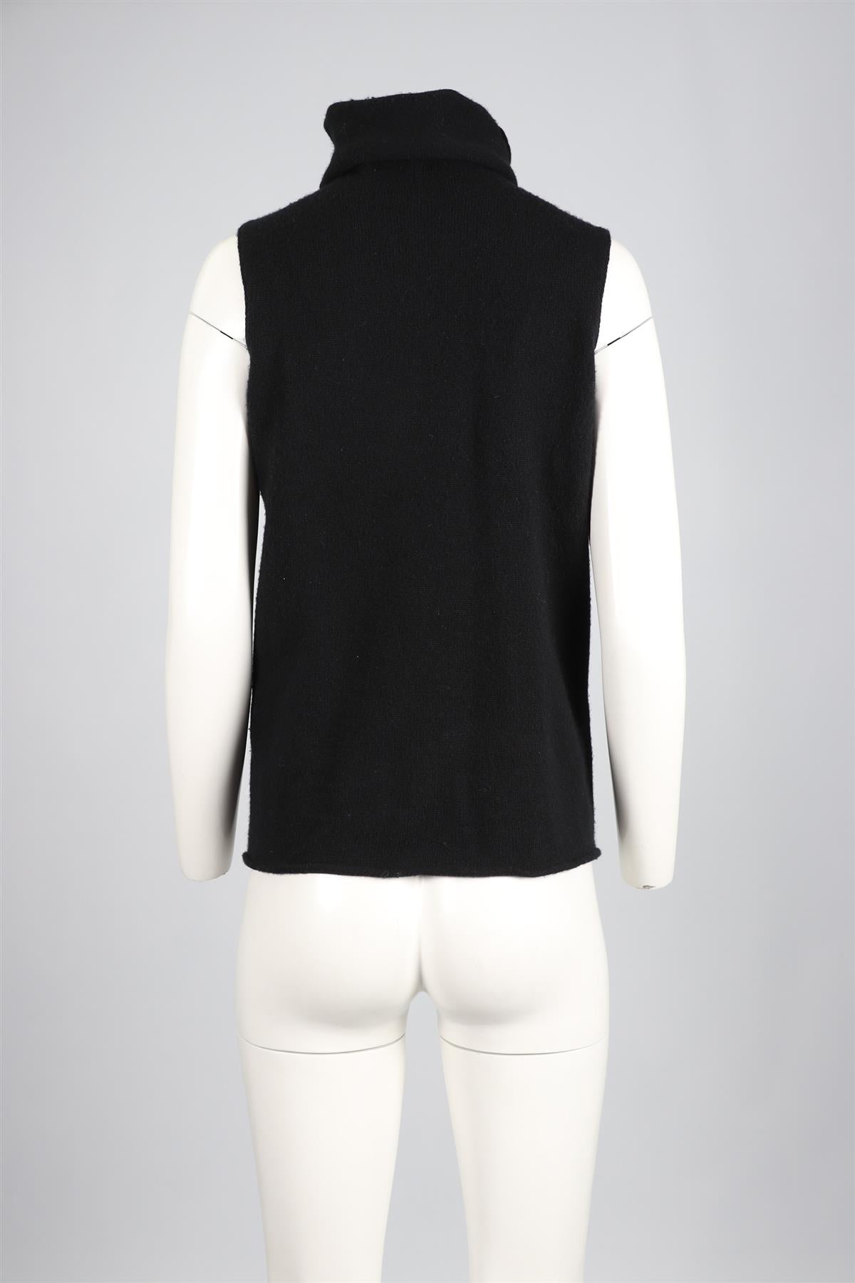 KUJTEN BLACK CASHMERE VEST ONE SIZE