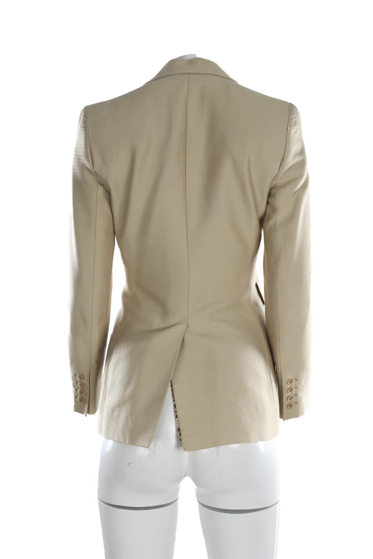 DOLCE & GABBANA BEIGE COTTON BLAZER IT 40 UK 8