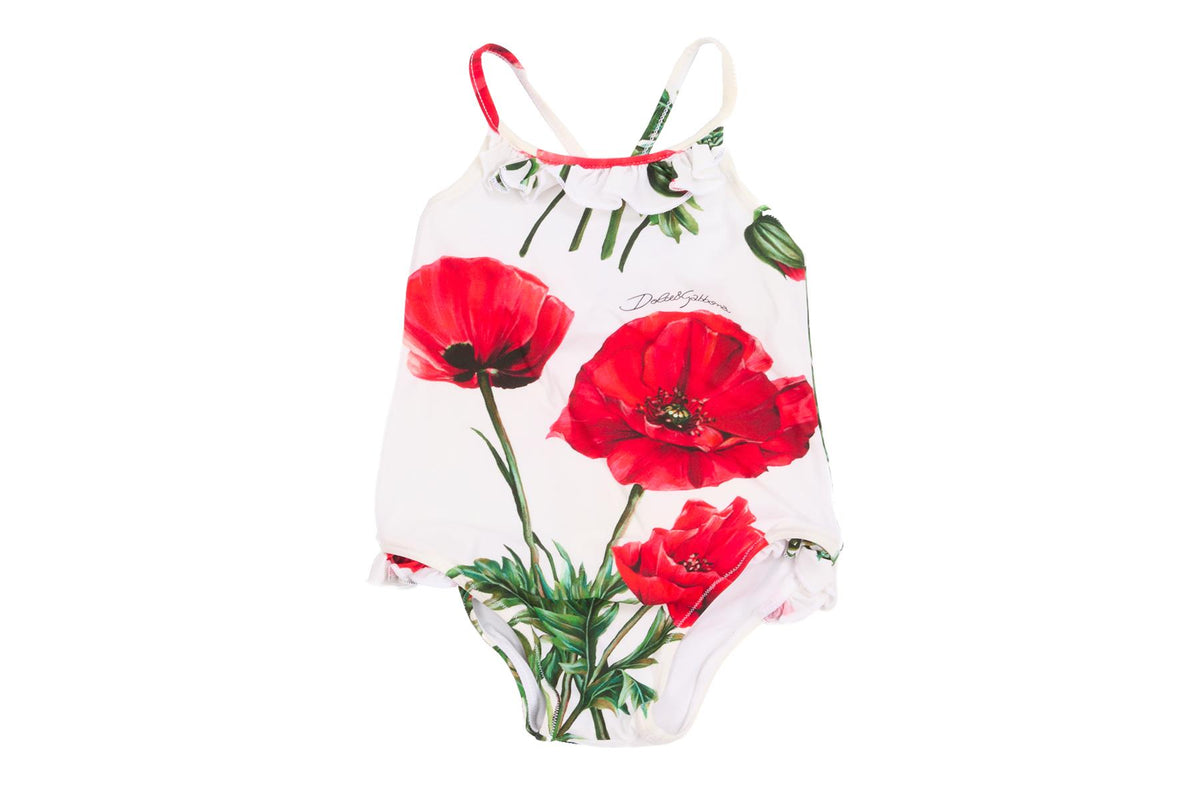 DOLCE & GABBANA WHITE KIDS GIRLS SWIMSUIT 9-12 MONTHS