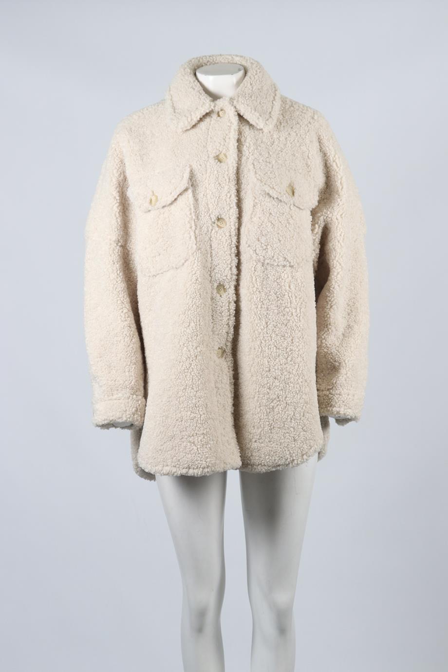 A.L.C. FAUX SHEARLING SHIRT SMALL