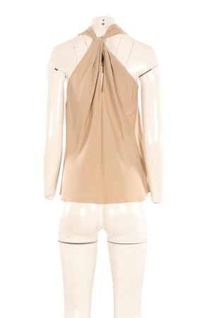 THEORY BEIGE SILK TOP MEDIUM